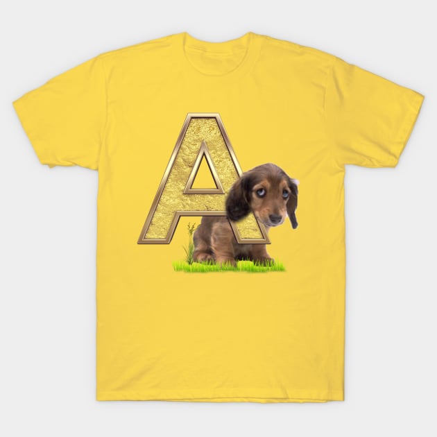 Birthday-Capital Monogram -letter A T-Shirt by Just Kidding by Nadine May